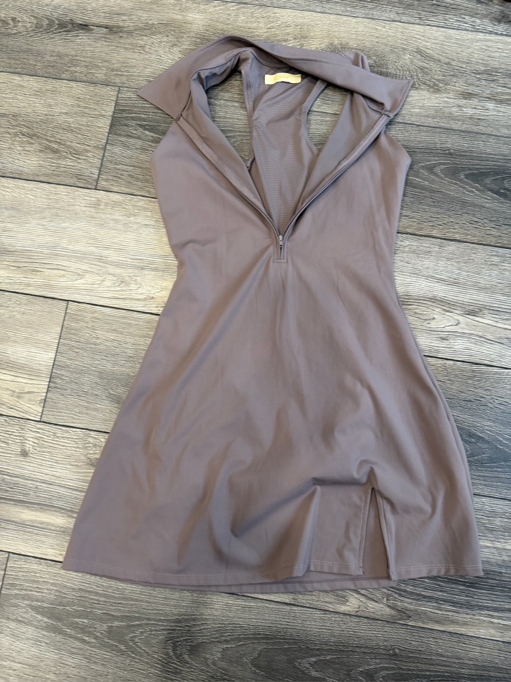 Sleeveless Mauve Zip-Front Women’s Dress